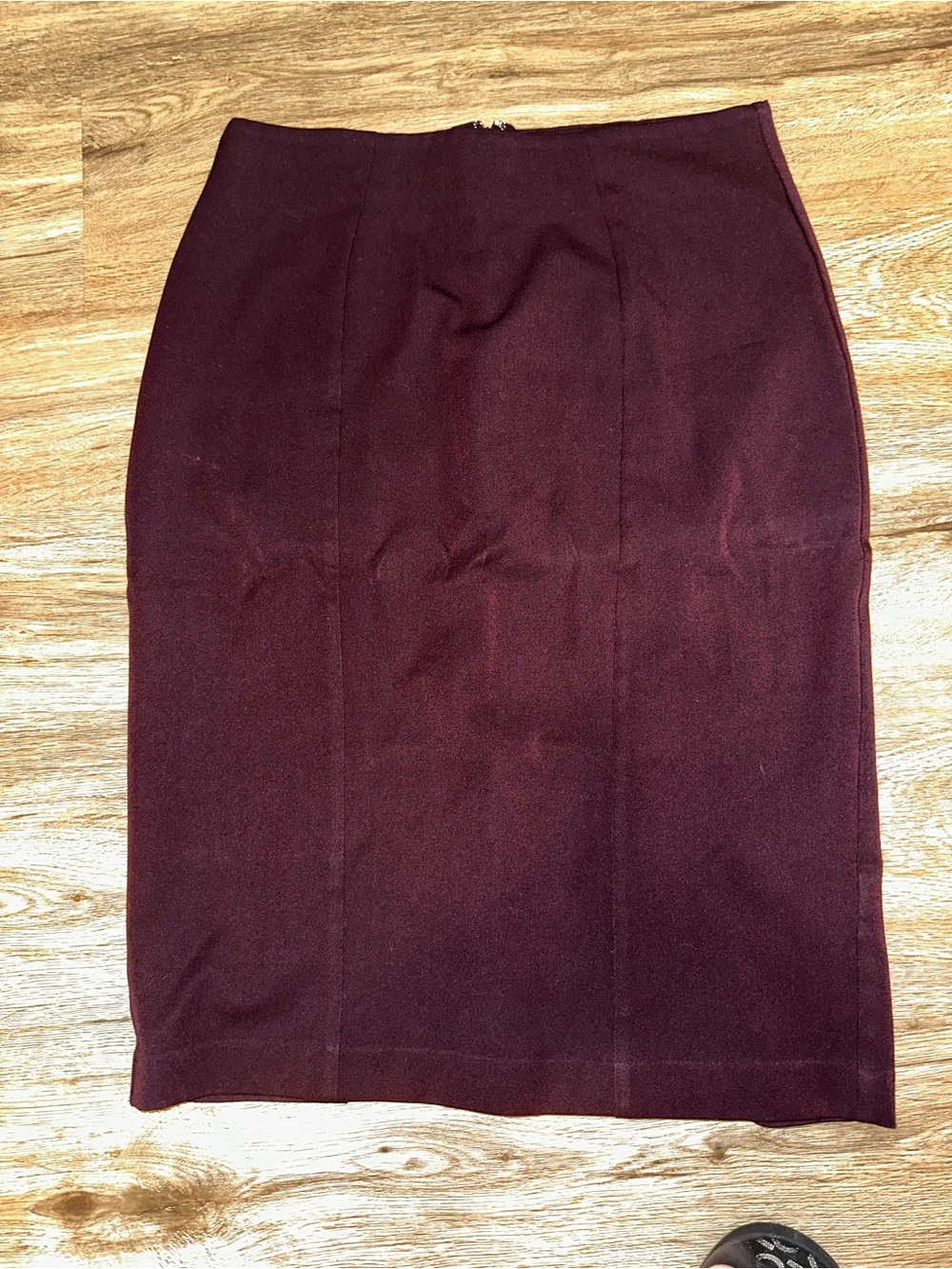 New York & Company Wine Pencil Skirt